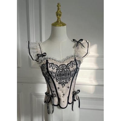 Unideer Butterfly Orchid Note Corset Top and Skirt(Reservation/2 Colours/Full Payment Without Shipping)